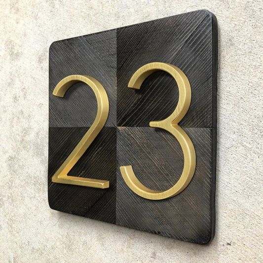 Golden Modern Home Numbers